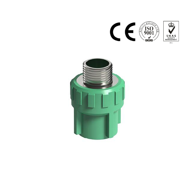 全尺寸绿色黄铜螺纹外螺纹接头 PPR 管件适配器